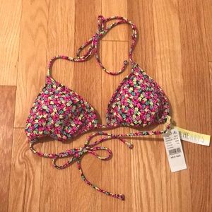 Floral bikini top